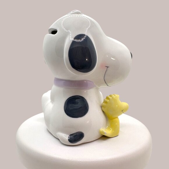 Snoopy & Woodstock Ceramic Coin Bank with Teddy Bear Peanuts Collectible - Picture 5 of 9